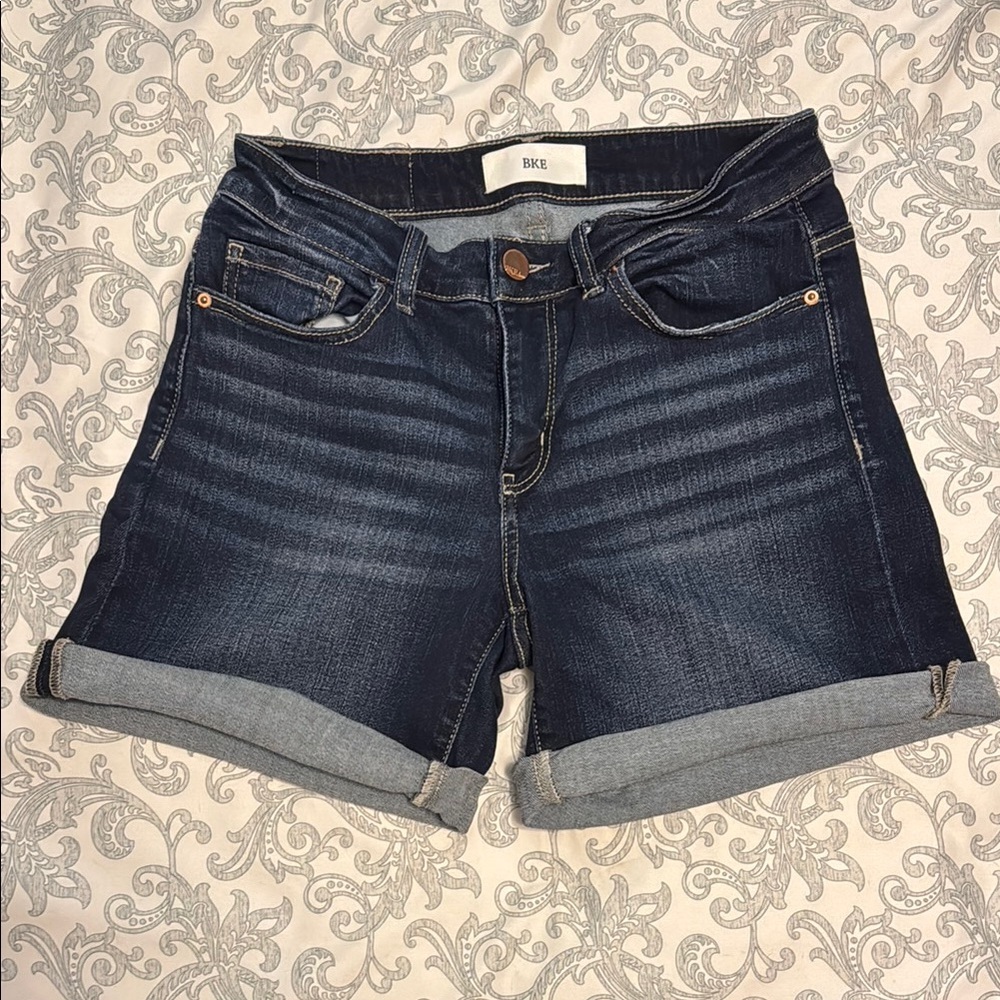 BKE Blue Jean Shorts with Rolled Hems and Stretch